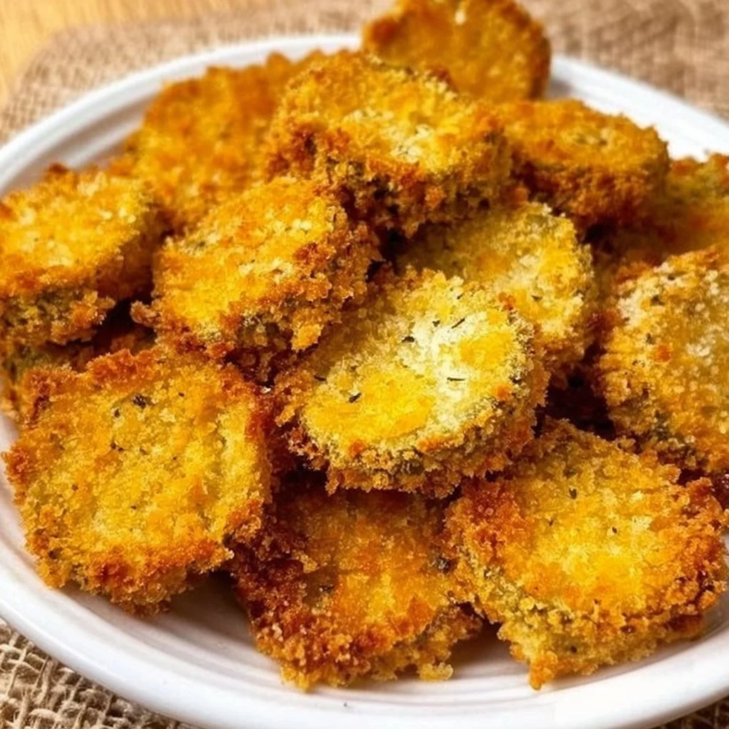 Delicious air fryer fried pickles served as a crunchy snack