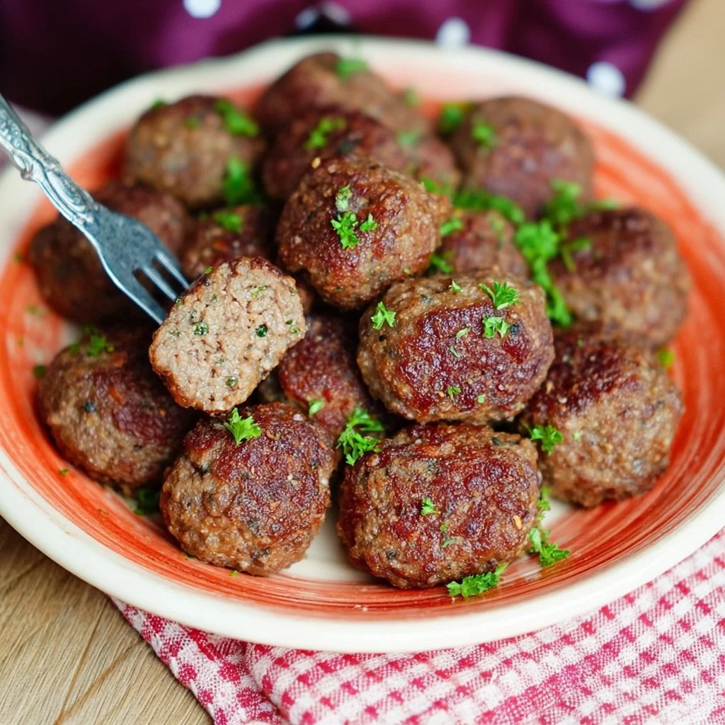 Delicious homemade vegan meatballs made with Impossible Burger.