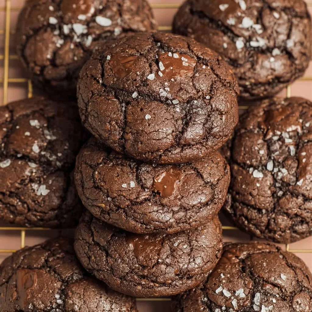 Delicious brownie mix cookies on a plate, ready to enjoy.