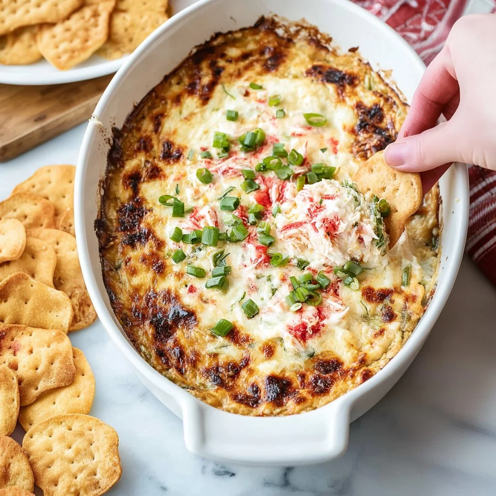 Delicious Crab Rangoon dip served in a bowl with crispy wonton chips