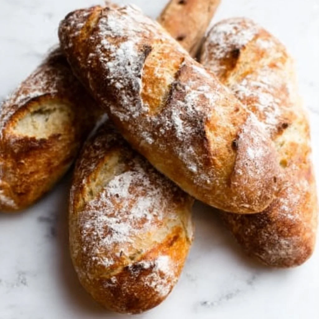 Loaf of homemade artisan bread on a wooden cutting board