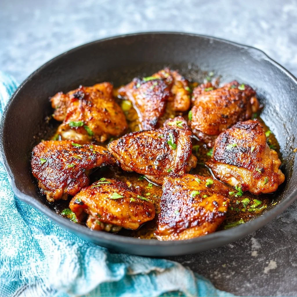 Honey Lime Chicken Thighs recipe featuring boneless, skinless chicken.