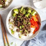 Delicious Korean Ground Beef bowls ready to enjoy on a busy day.