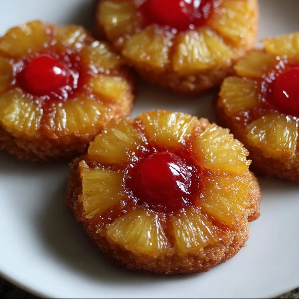Delicious Pineapple Upside Down Cookies with a caramelized topping