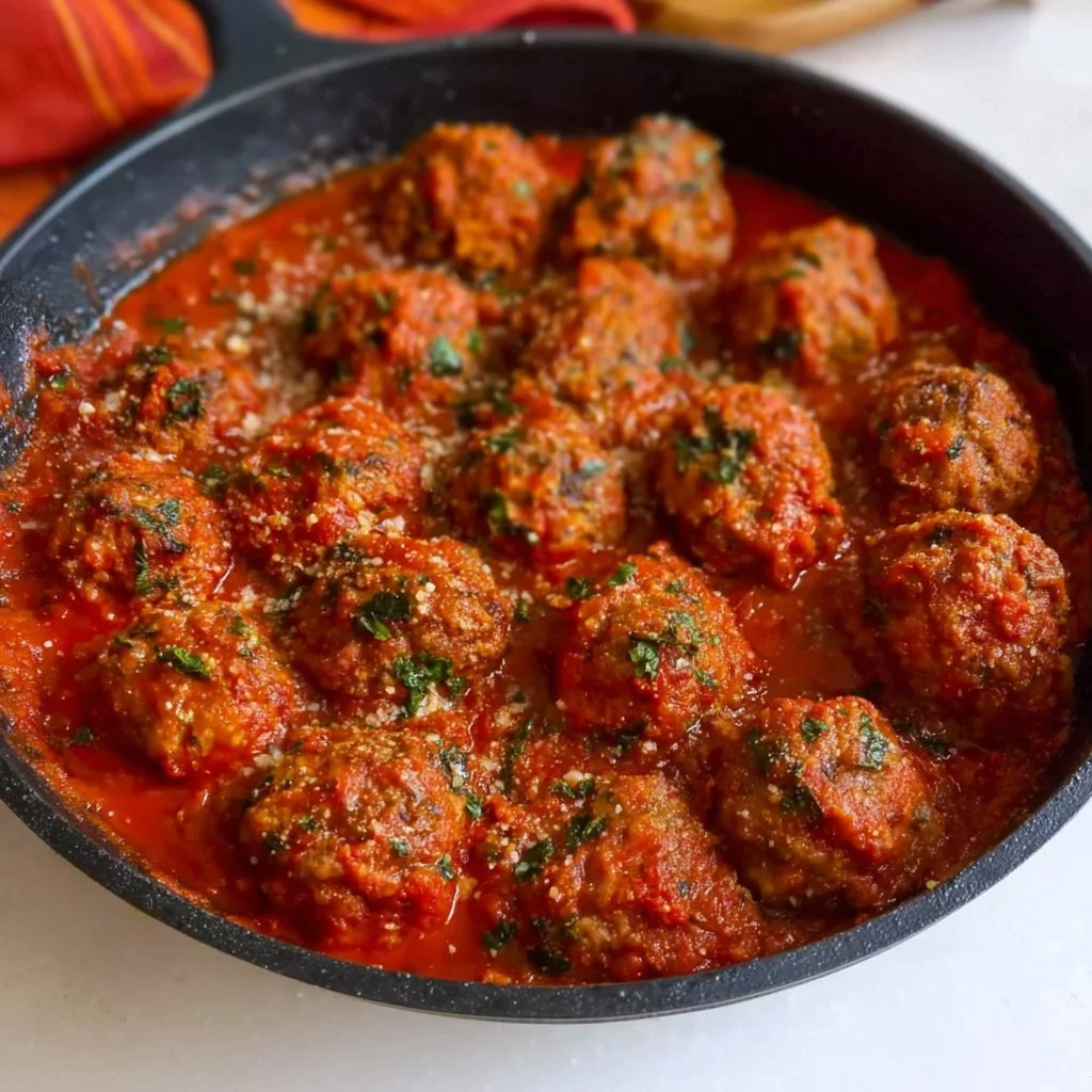 Delicious Porcupine Meatballs served with sauce on a plate