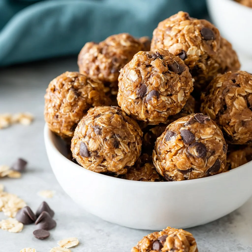 A variety of homemade protein balls displayed on a wooden table.