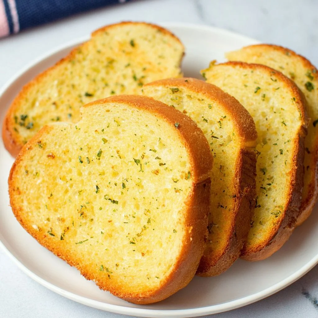 Delicious Air Fryer Texas Toast served with butter and herbs