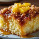 Delicious Amish Pineapple Dump Cake served in a rustic dish
