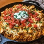 Cheesy Chicken Taco Rice served in a colorful bowl with fresh toppings