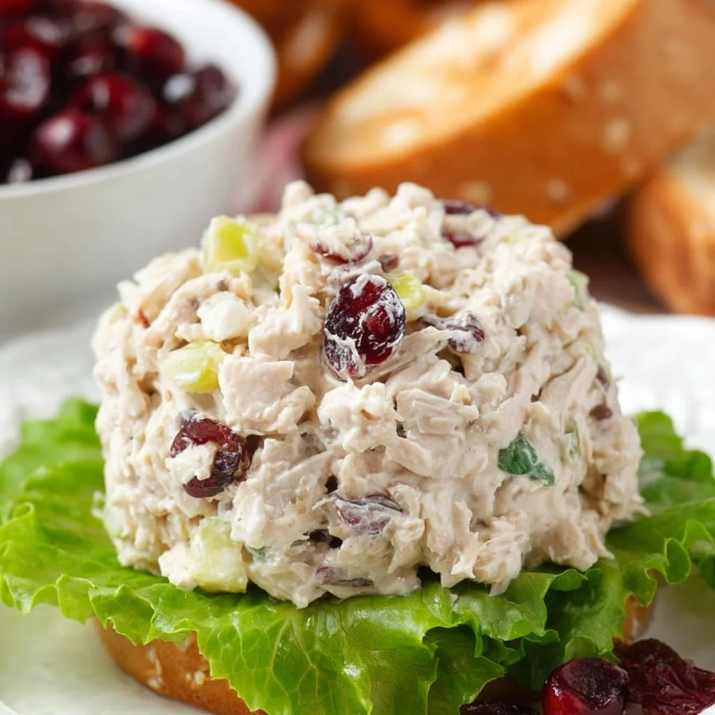 Delicious copycat chicken salad chick cranberry kelli recipe with cranberries.