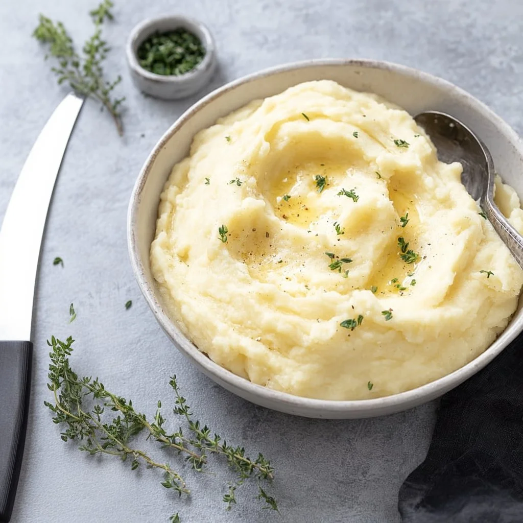Creamy parsnip puree served in a bowl, a comforting side dish recipe.