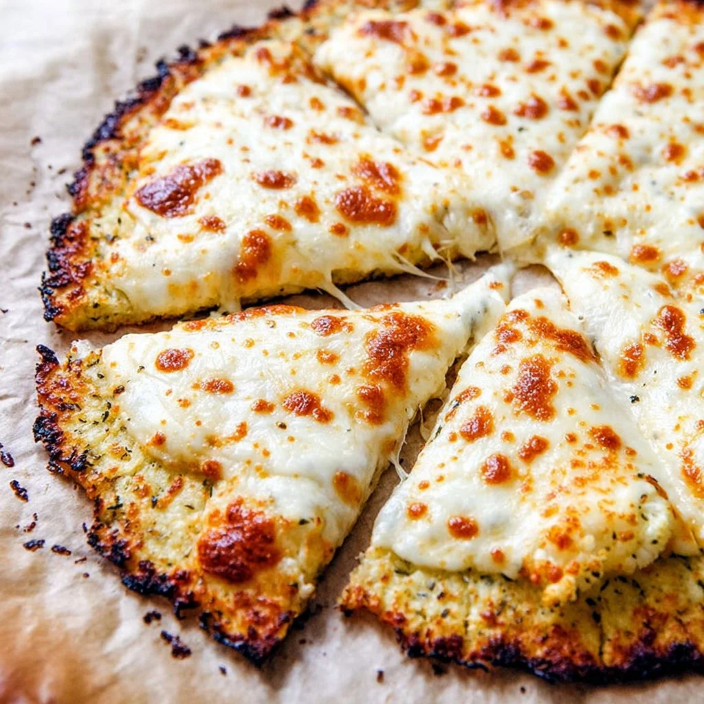 Foolproof cauliflower pizza crust ready to be topped with fresh ingredients