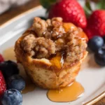 Delicious French Toast Muffins with blueberries and classic flavor