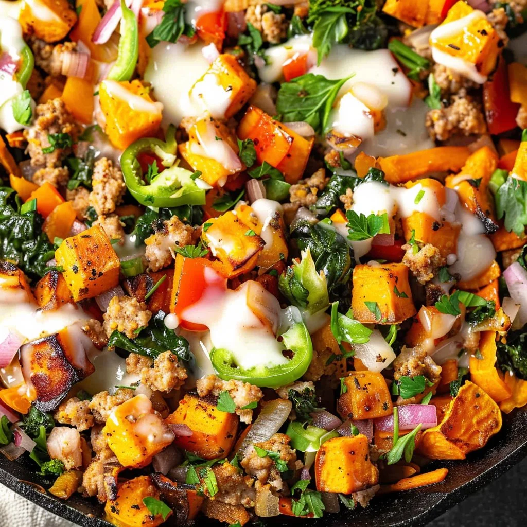 Ground Turkey Sweet Potato Skillet, a healthy and flavorful dinner recipe