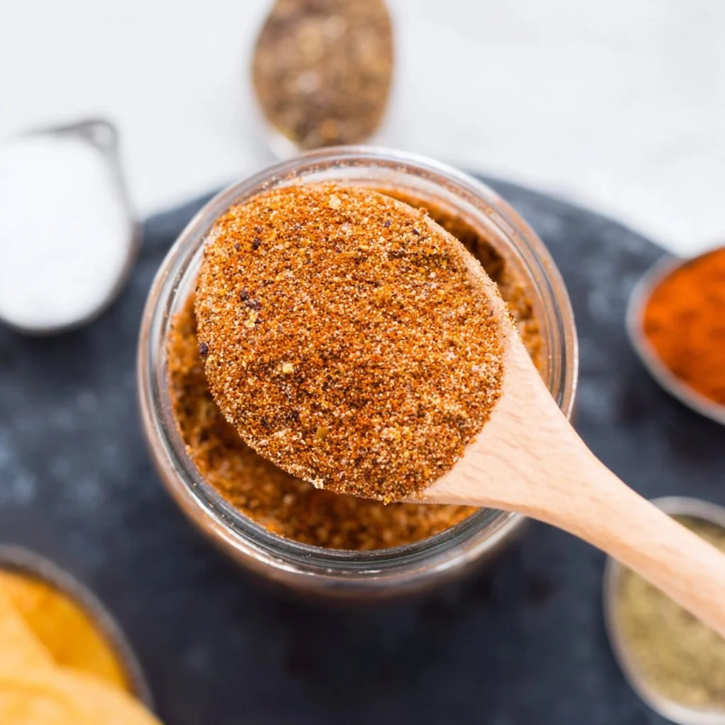 Homemade taco seasoning mix ingredients and preparation