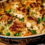 Delicious Ina Garten's Chicken Casserole served in a rustic dish