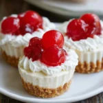 Delicious no bake mini cheesecakes topped with berries