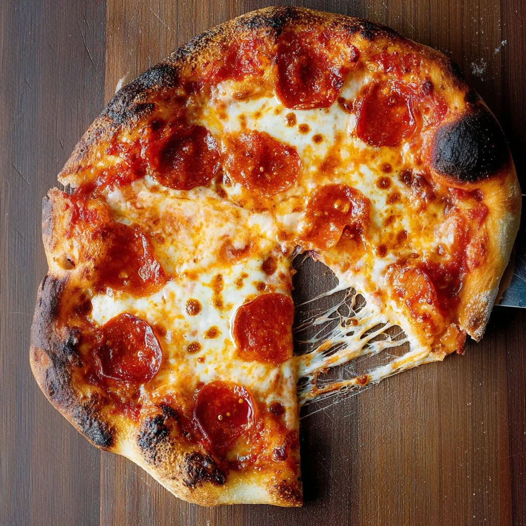 Delicious sourdough pizza dough ready to be shaped and baked.