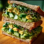 Green Goddess Sandwich with fresh vegetables and flavorful spread