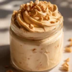 Delicious 5-minute peanut butter mousse dessert in a glass