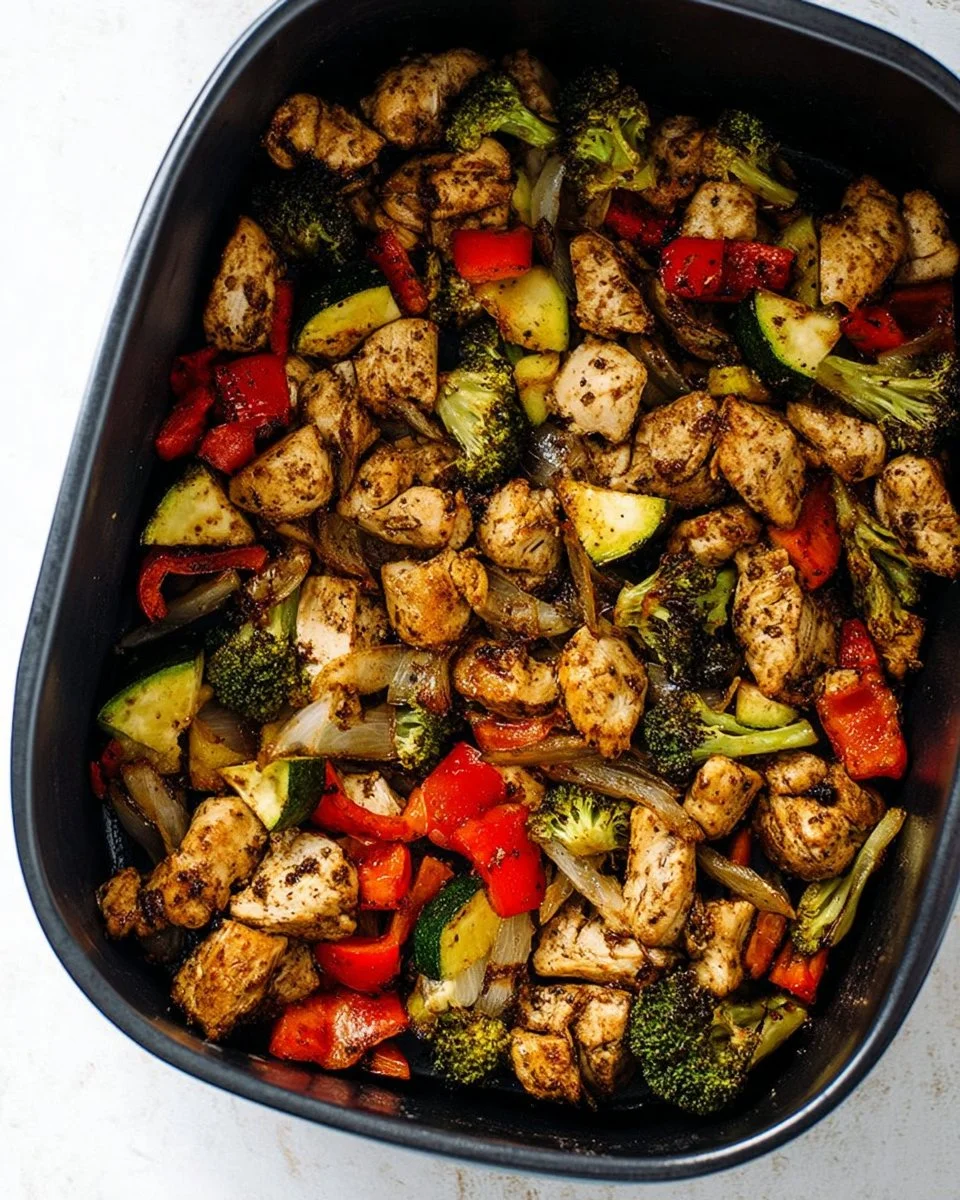 Air Fryer Chicken and Veggies