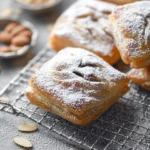 Delicious almond puff pastry with a flaky texture and almond filling.