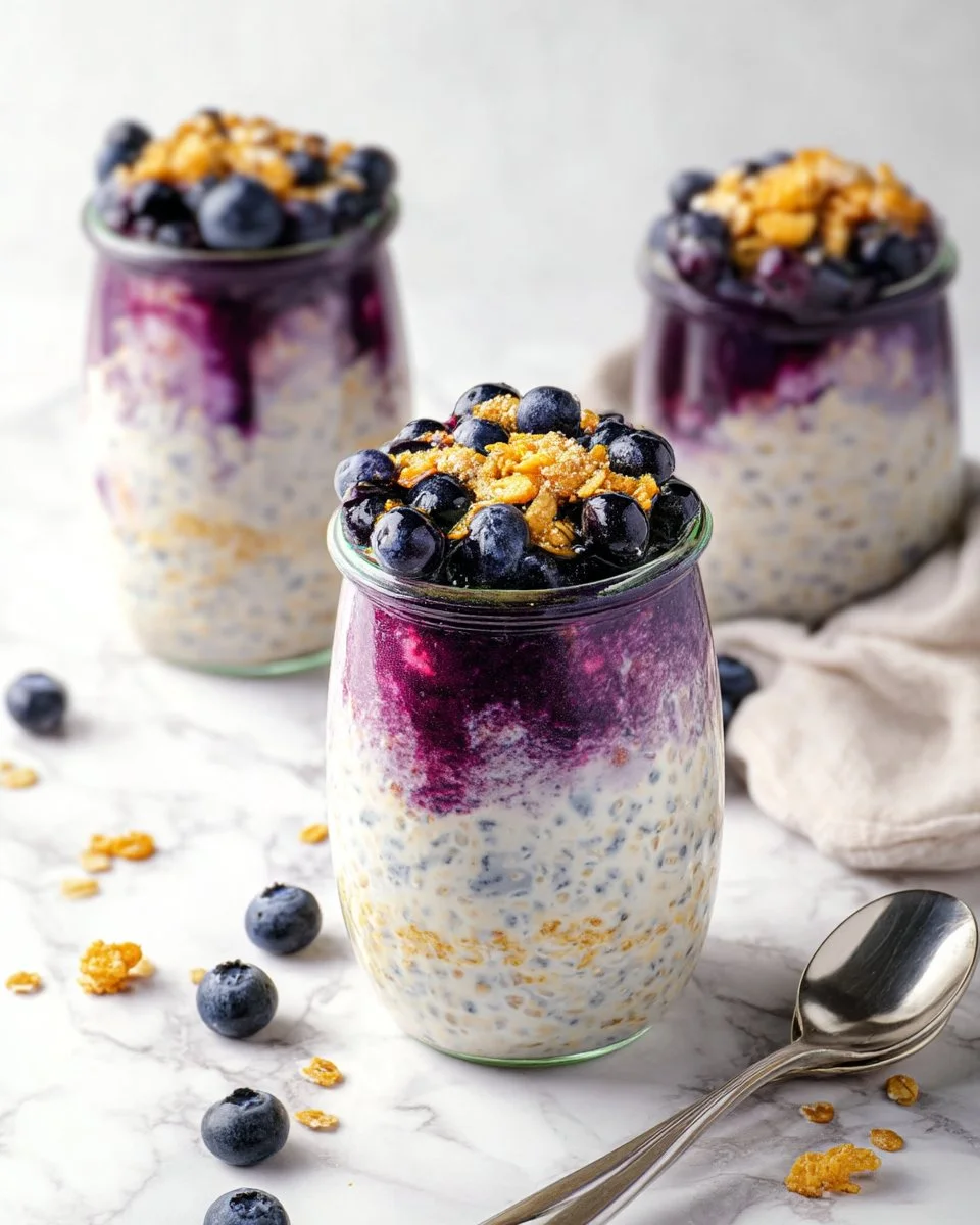 Blueberry Cheesecake Overnight Oats
