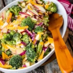 Delicious broccoli apple salad with fresh ingredients and vibrant colors
