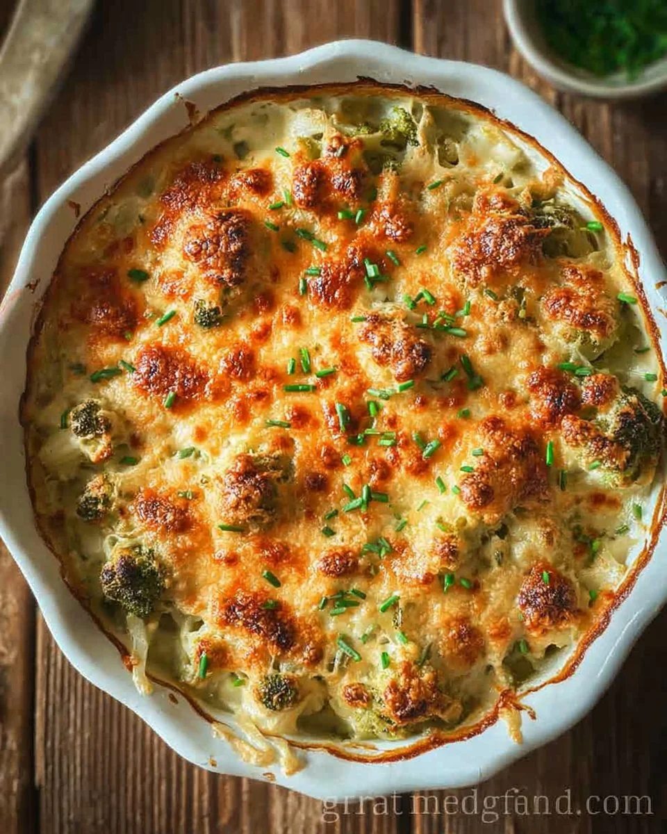 Broccoli Cauliflower Bake (Vegetable au Gratin)