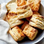 Freshly baked buttermilk biscuits on a plate, ready to serve