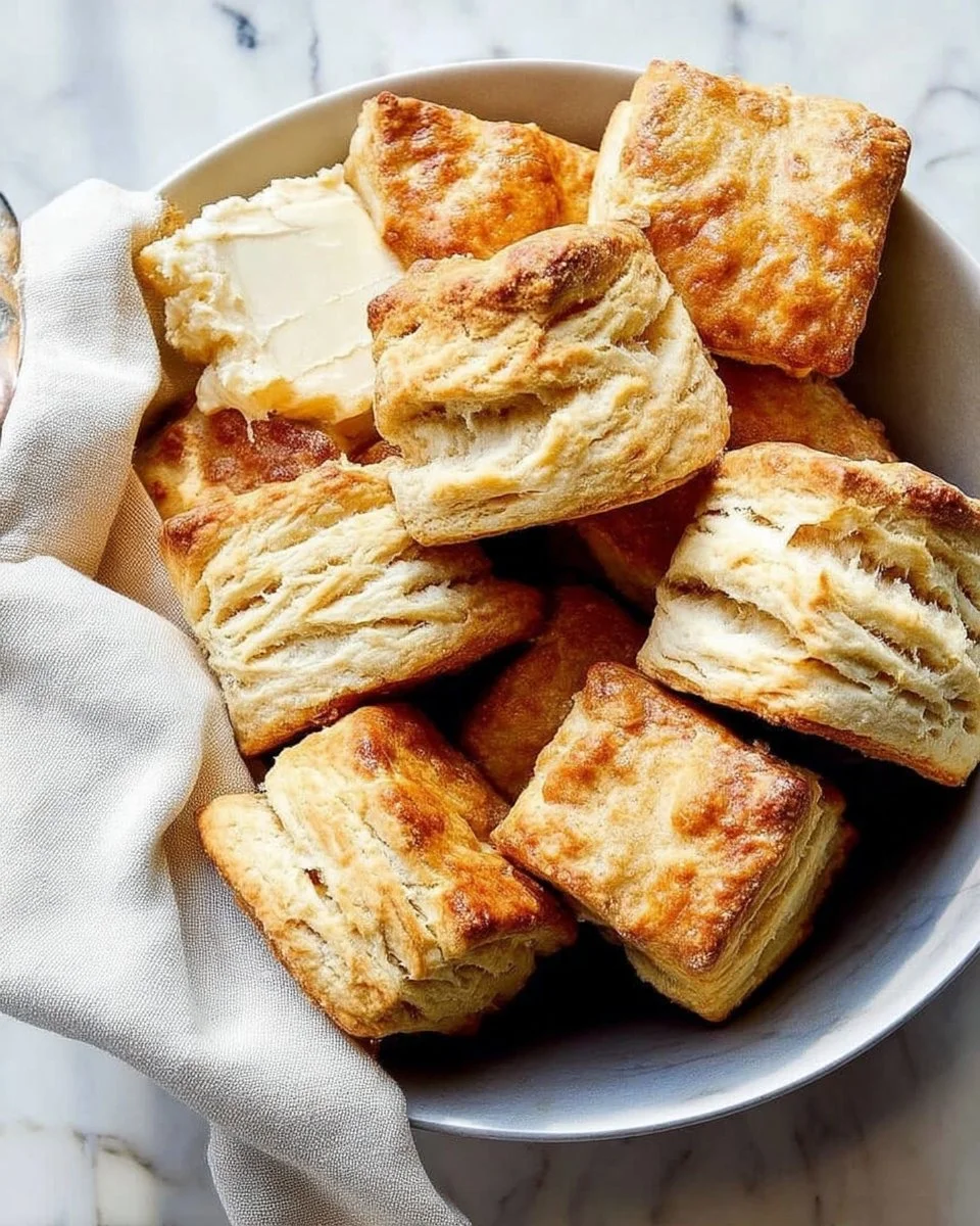 Freshly baked buttermilk biscuits on a plate, ready to serve