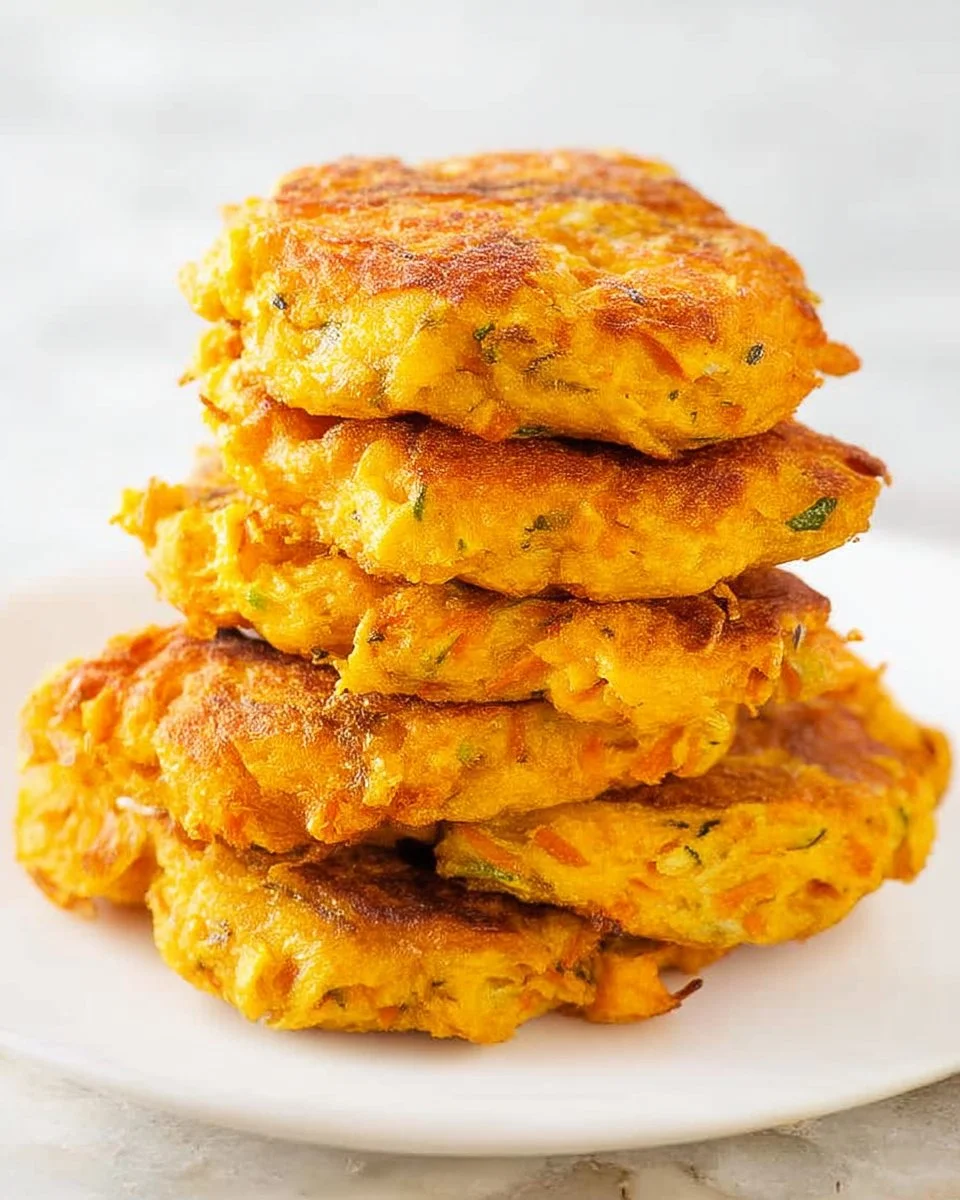 Plate of crispy butternut squash fritters with a dipping sauce