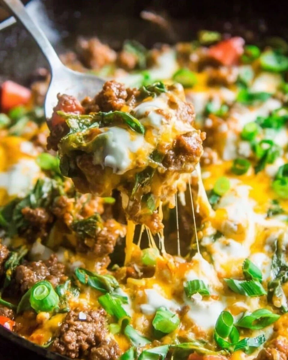 Cheesy Beef Taco Skillet