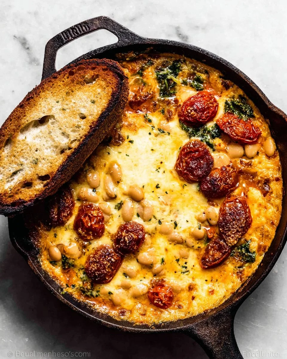 Cheesy White Bean Tomato Bake
