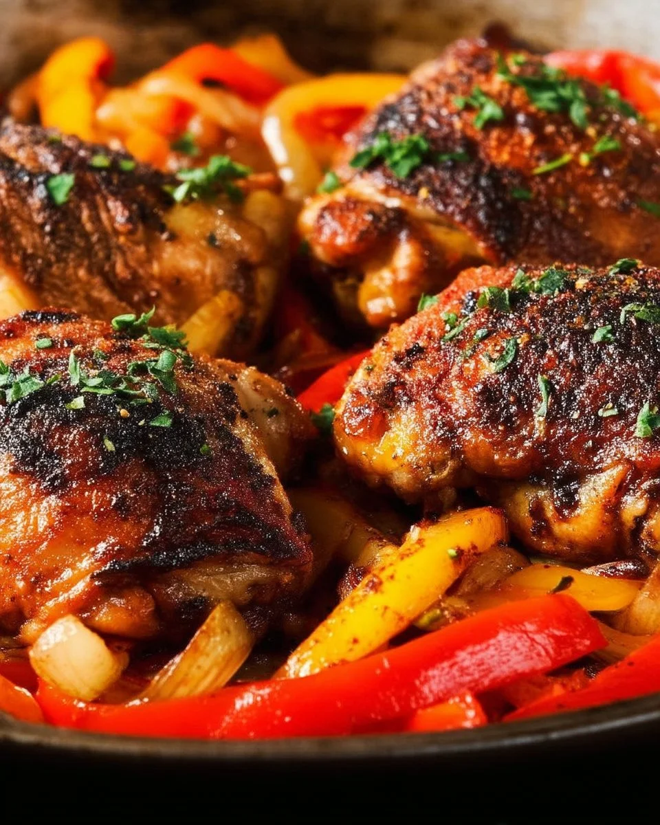 Chicken and Bell Peppers Skillet