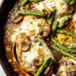 Plate of Chicken Madeira with mushrooms and wine sauce