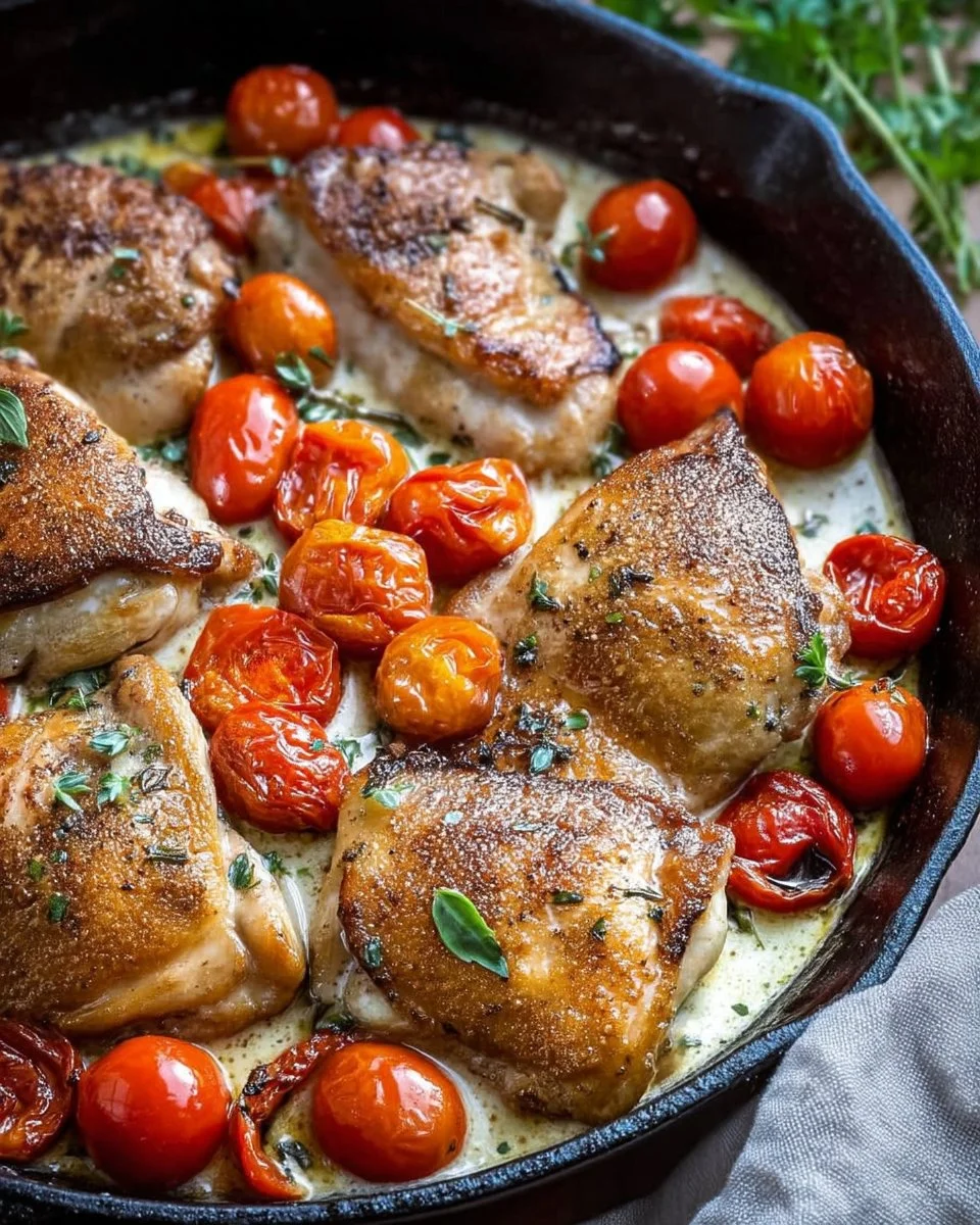 Creamy Garlic Chicken Skillet