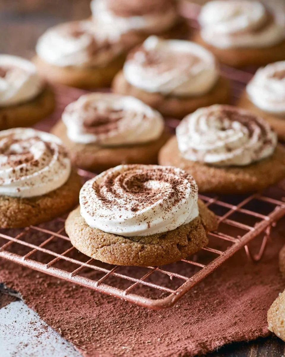 Delicious Tiramisu Cookies on a plate, showcasing sweet and comforting flavors.