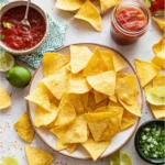 Homemade tortilla chips served in a bowl for a crunchy snack option