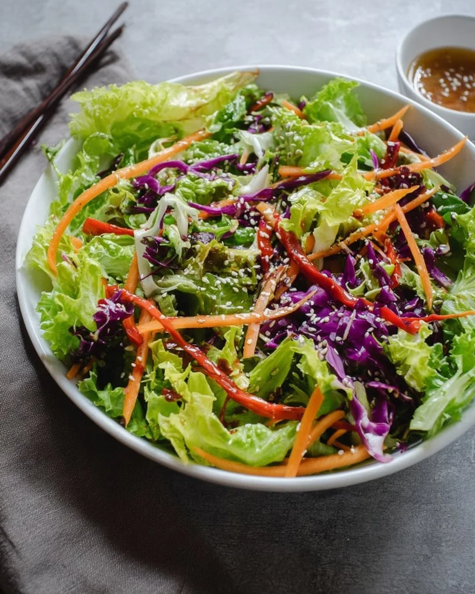Easy Asian Salad with Sesame Dressing