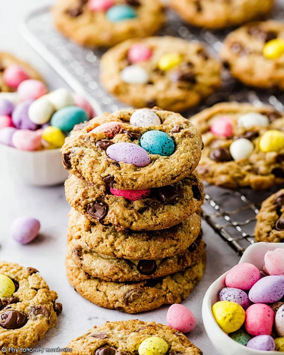 Eggless Cadbury Mini Egg Cookies