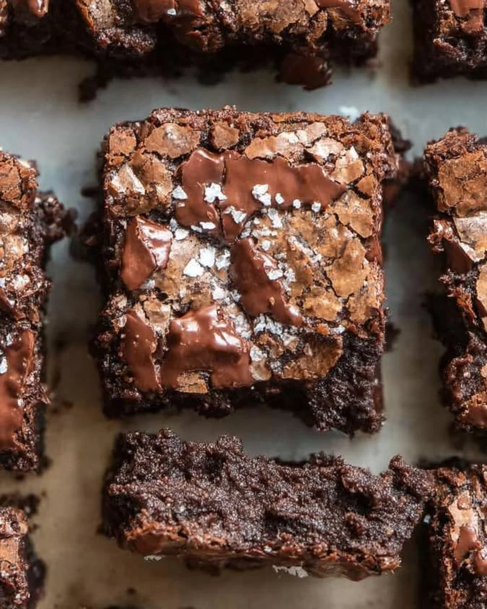 Fudgy vegan brownies on a rustic wooden table, perfect for any occasion.