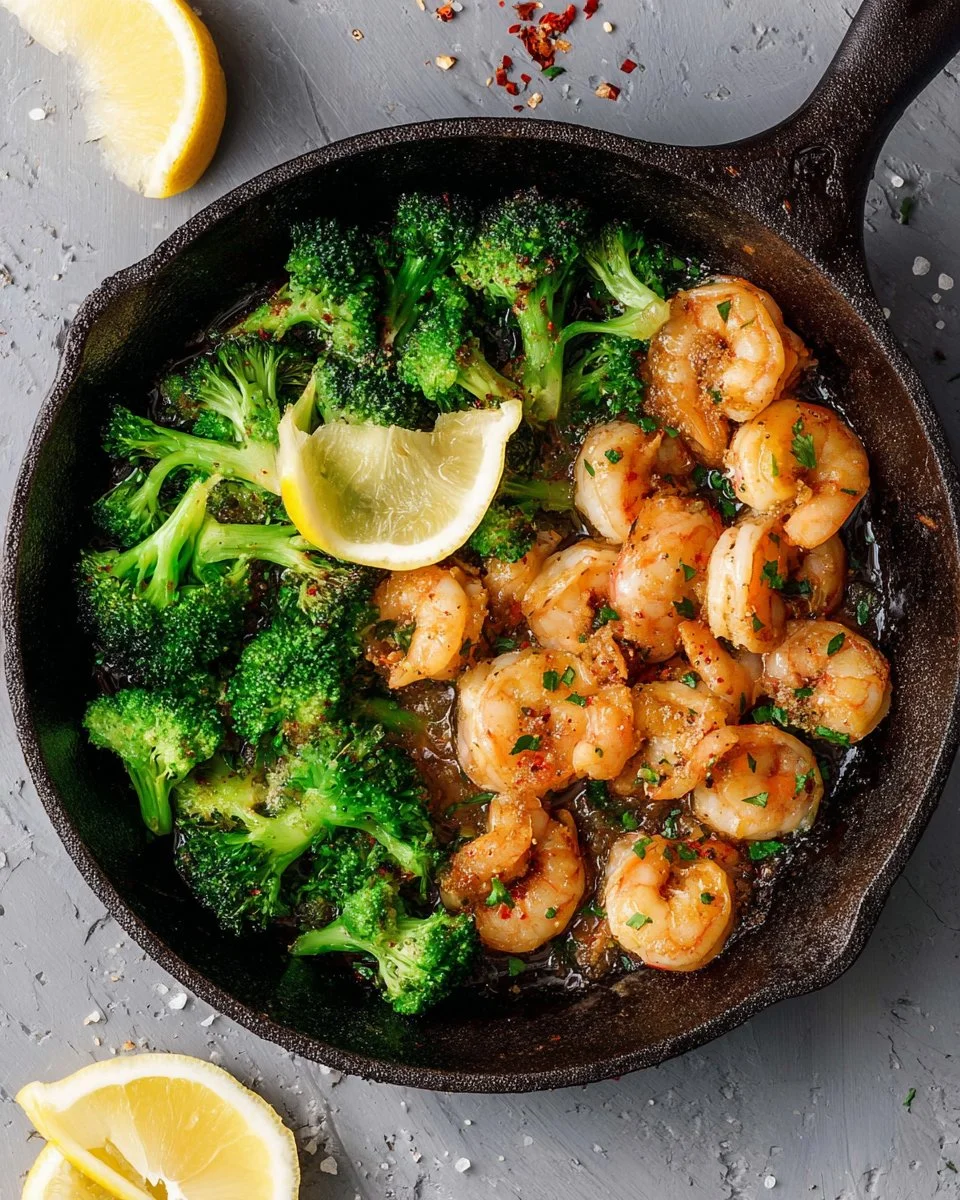 Garlic Butter Shrimp and Broccoli