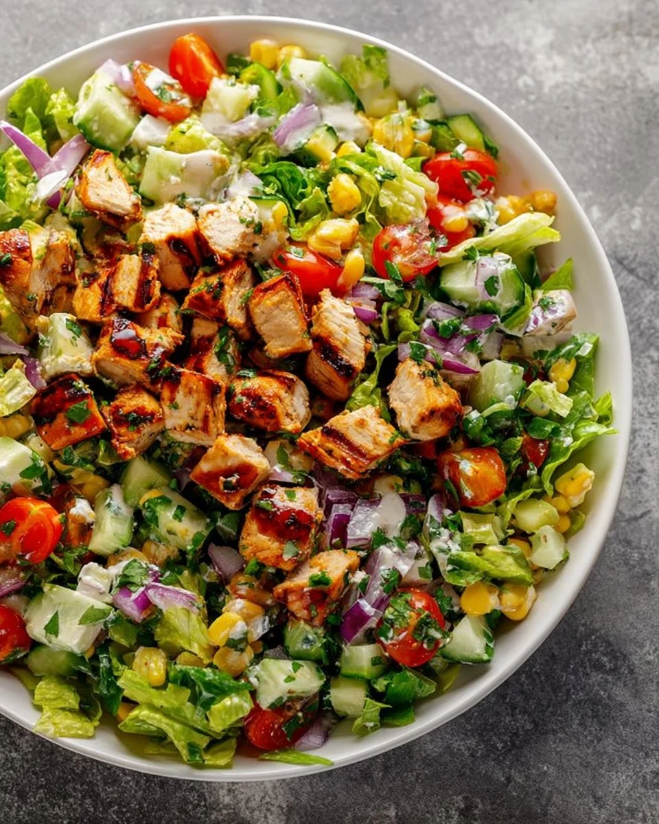 Healthy BBQ Chicken Chopped Salad Recipe