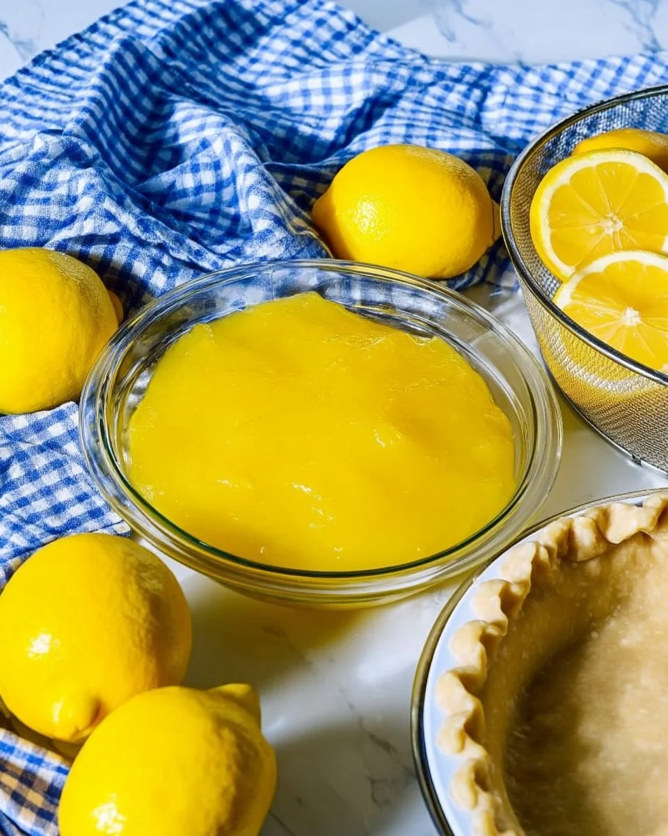 Delicious lemon pie filling ready for a homemade dessert