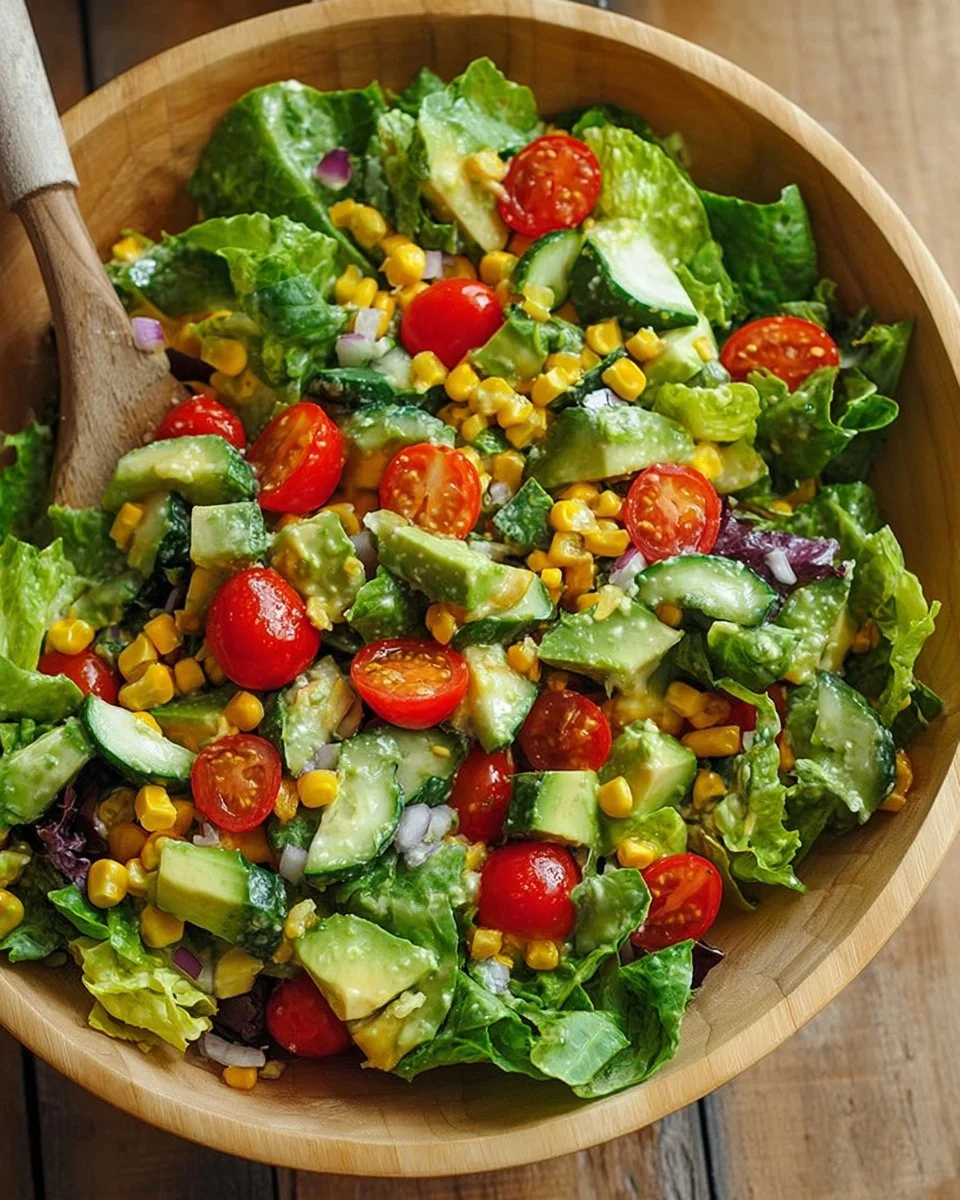 Colorful Mexican Chopped Salad with fresh vegetables and a zesty dressing