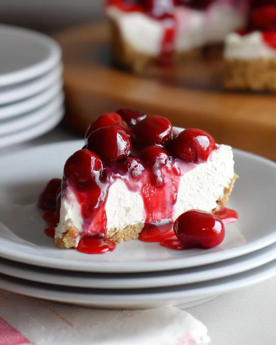 No-Bake Cherry Cheesecake