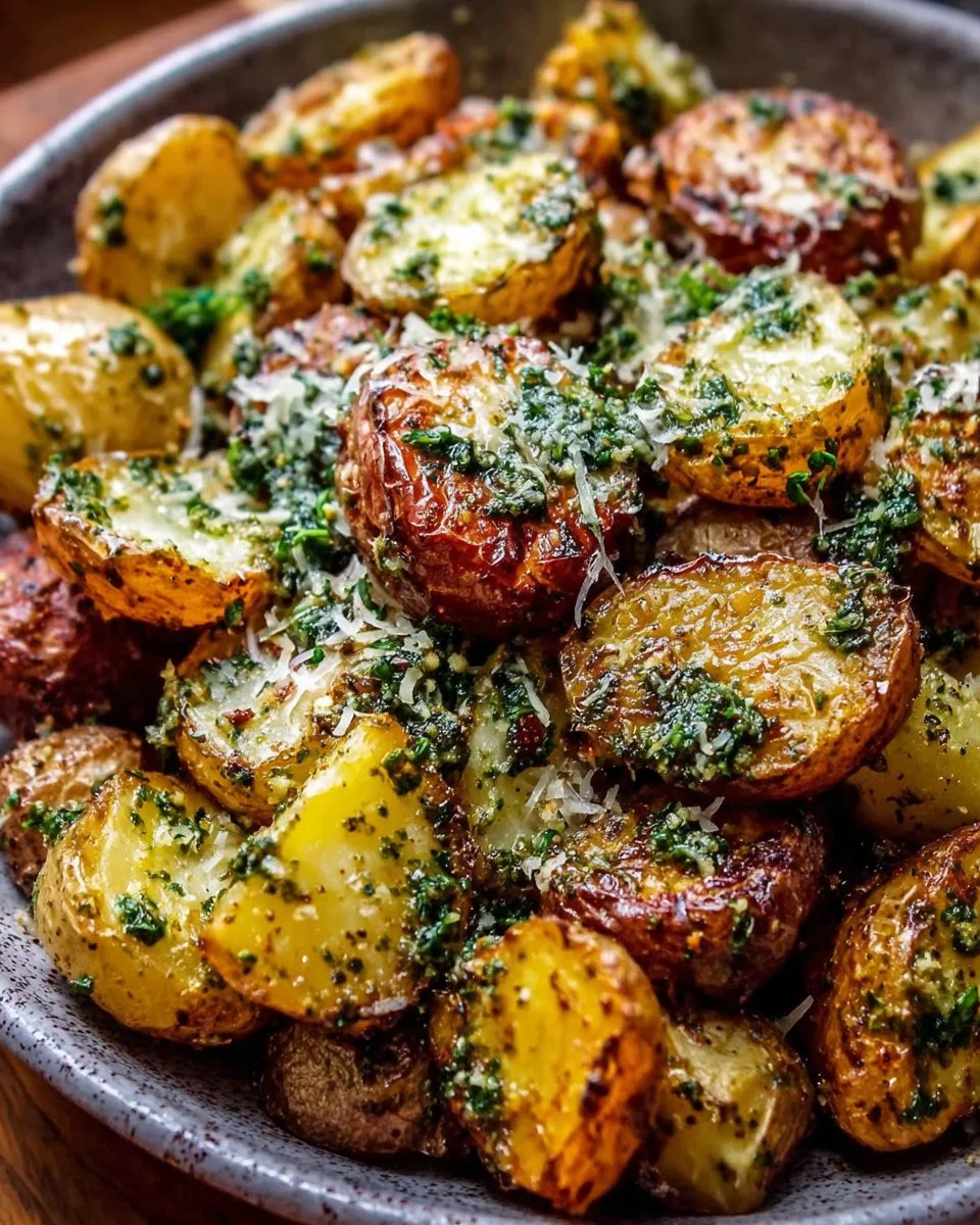 Parmesan Pesto Roasted Potatoes