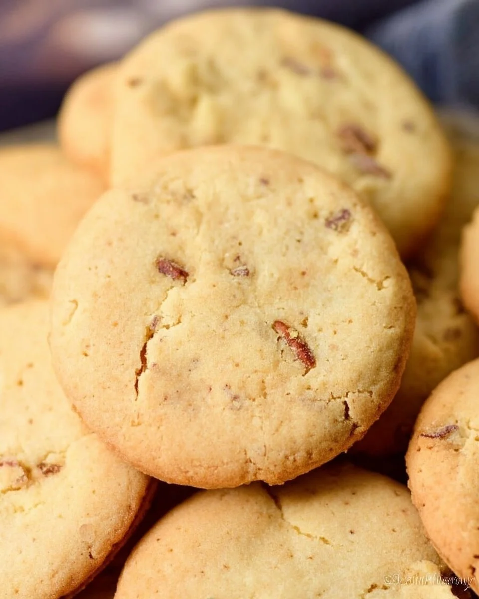Delicious homemade Pecan Sandies cookies on a plate
