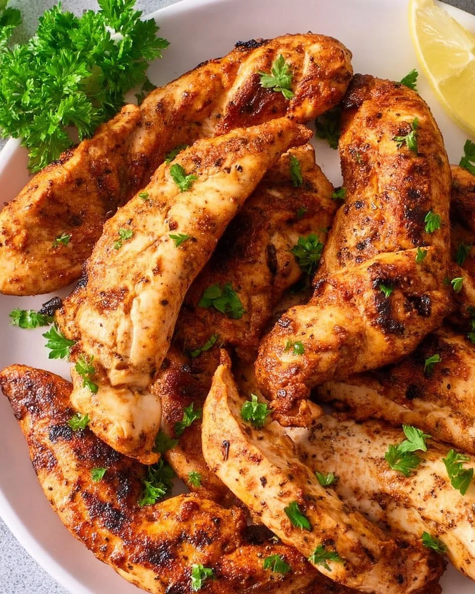 Delicious air fryer chicken tenderloins cooked to perfection